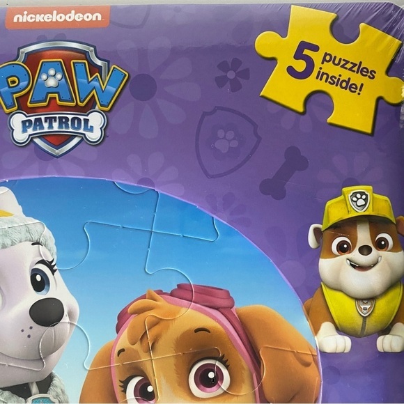 🔵 New Nickelodeon Paw Patrol “My First Puzzle Book” With 5 Puzzles - Picture 3 of 6